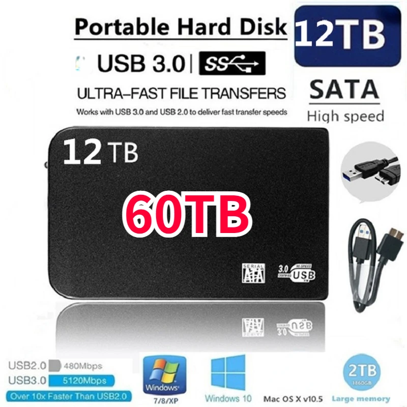 HDD 60TB External Solid State Drive 30TB Storage Device Hard Drive Computer Portable USB3.0 SSD Mobile Hard Drive hd externo
HDD 60TB External Solid State Drive 30TB Storage Device Hard Drive Computer Portable USB3.0 SSD Mobile Hard Drive hd externo
