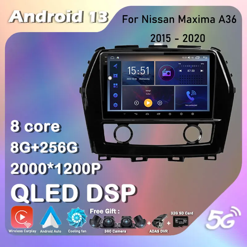 For Nissan Maxima A36 2015 - 2020 Android 13 Carplay Car Radio Multimedia Video Player Navigation Stereo GPS No 2din 2 Din DVD
For Nissan Maxima A36 2015 - 2020 Android 13 Carplay Car Radio Multimedia Video Player Navigation Stereo GPS No 2din 2 Din DVD