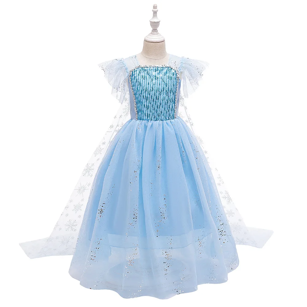 Frozen Elsa Princess Costume Kids Aisha Puffy Dress With Shawl Girls Solid Sequins Gauze Skirt Birthday Party Xmas Cosplay Dress
Frozen Elsa Princess Costume Kids Aisha Puffy Dress With Shawl Girls Solid Sequins Gauze Skirt Birthday Party Xmas Cosplay Dress