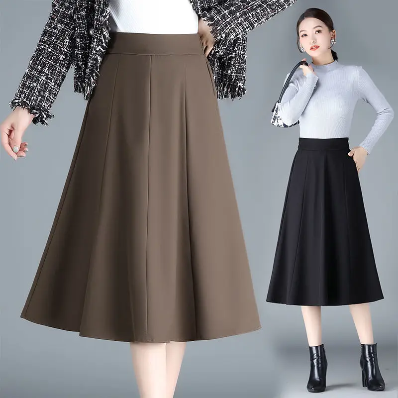 Spring Summer Autumn Elastic High Waist Loose Women All-match Midi Skirt Female Long Skirt Student Teenage Girls A-line Skirts
Spring Summer Autumn Elastic High Waist Loose Women All-match Midi Skirt Female Long Skirt Student Teenage Girls A-line Skirts