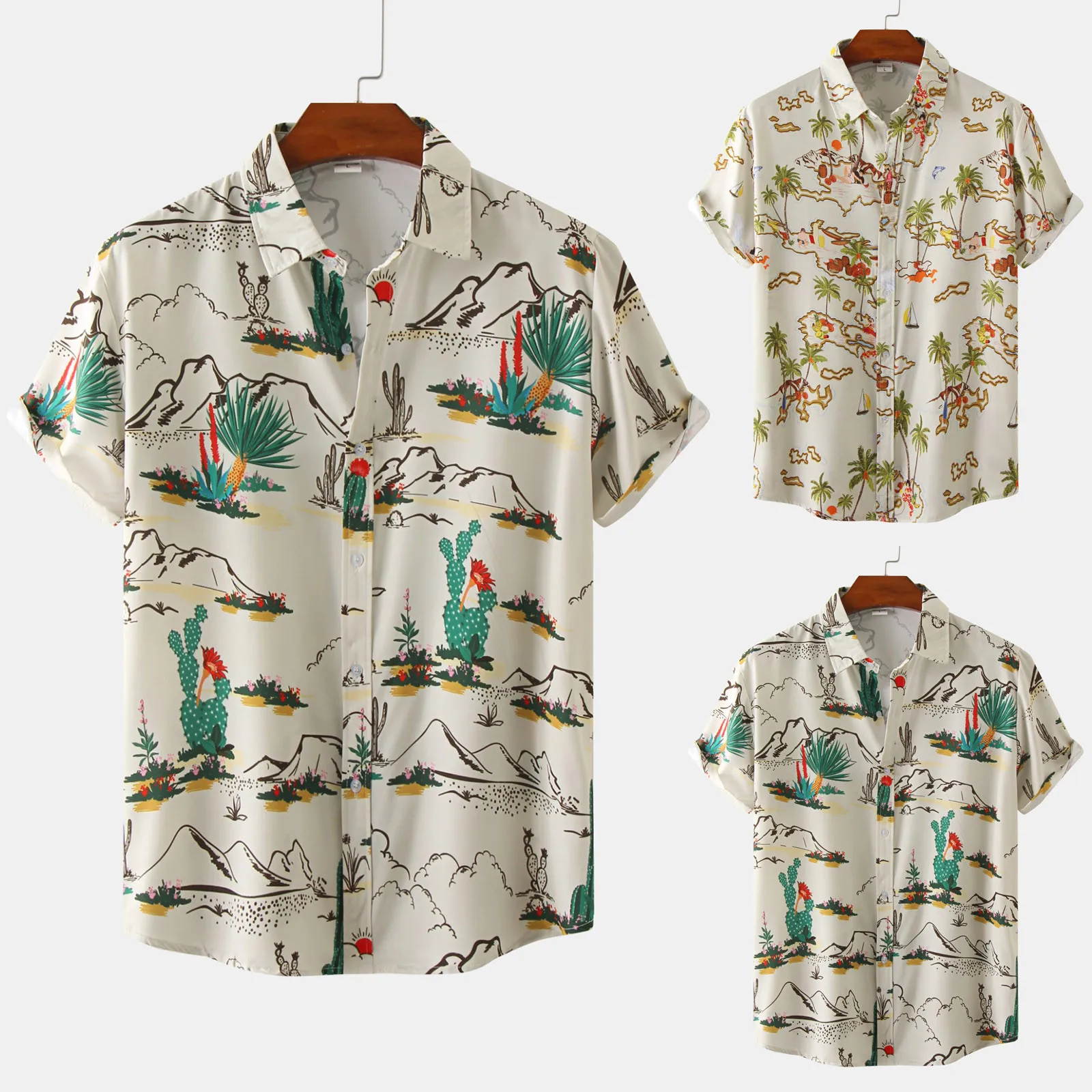 Male Summer Casual Tree Printed Shirt Short Sleeve Turn Down Collar Shirt Long Sleeve Spandex Tops
Male Summer Casual Tree Printed Shirt Short Sleeve Turn Down Collar Shirt Long Sleeve Spandex Tops
