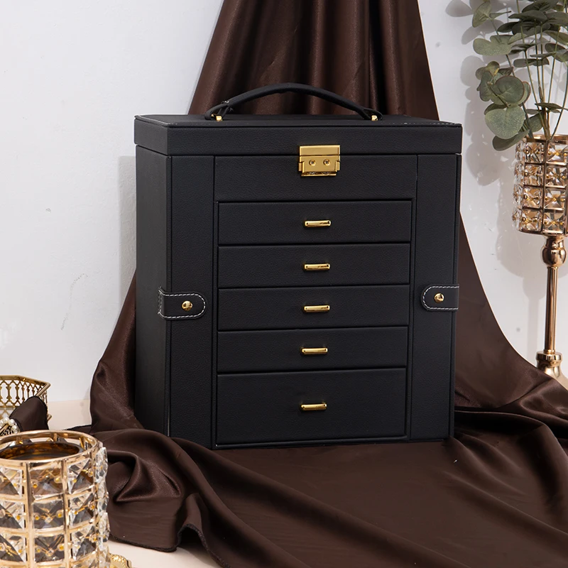 Jewelry Box with Lock Portable High-End Multi-Layer Large Capacity Hand Jewelry Necklace Jewelry Packing Storage Box Wedding
Jewelry Box with Lock Portable High-End Multi-Layer Large Capacity Hand Jewelry Necklace Jewelry Packing Storage Box Wedding