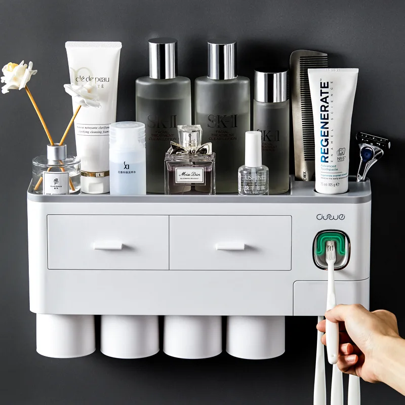 Inverted toothbrush holder wall double automatic toothpaste squeezer dispenser storage rack bathroom accessories
Inverted toothbrush holder wall double automatic toothpaste squeezer dispenser storage rack bathroom accessories