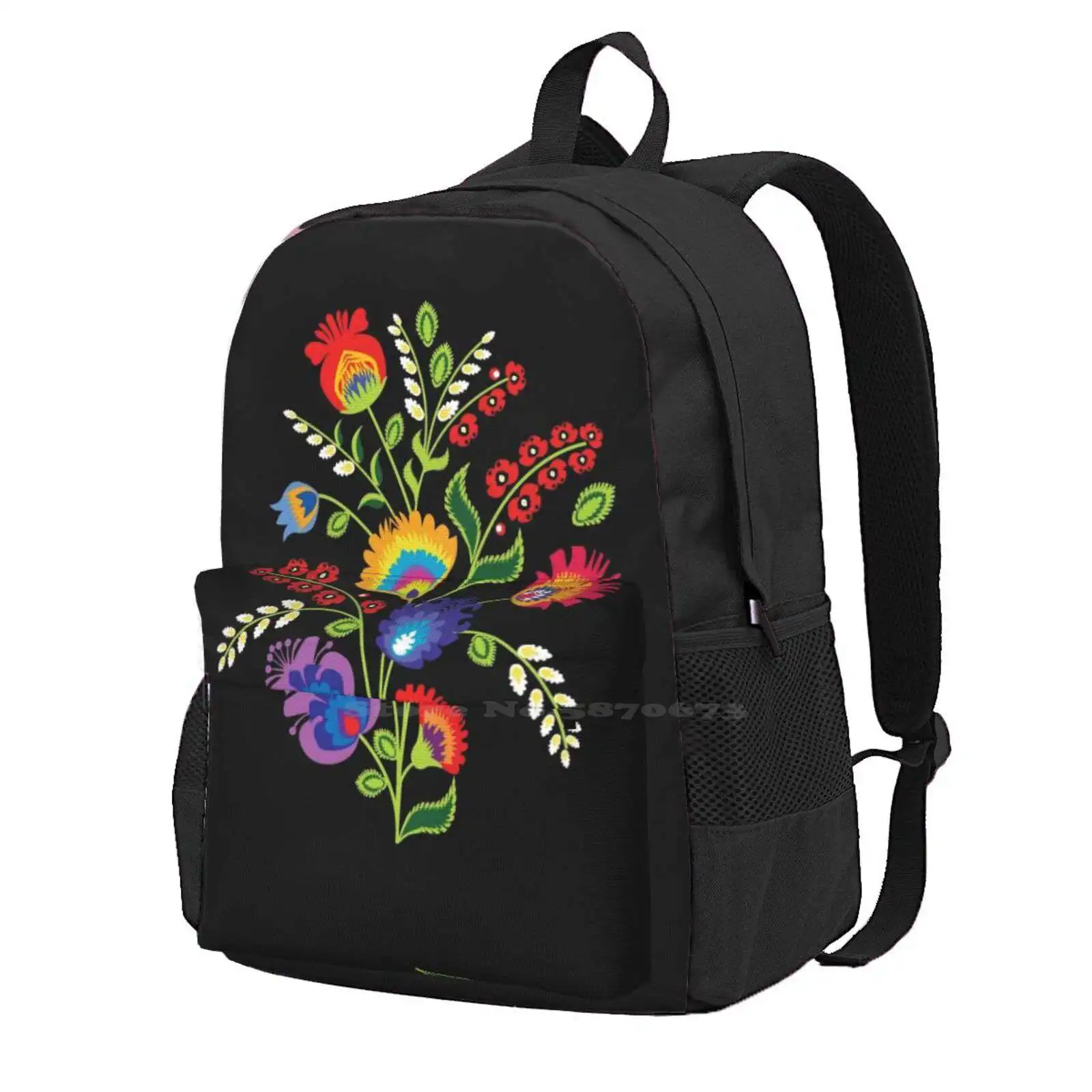 

Pretty Folk Composition With Red Poppies Backpacks For School Teenagers Girls Travel Bags Poppy Poppies Red Flowers Hungary Cut