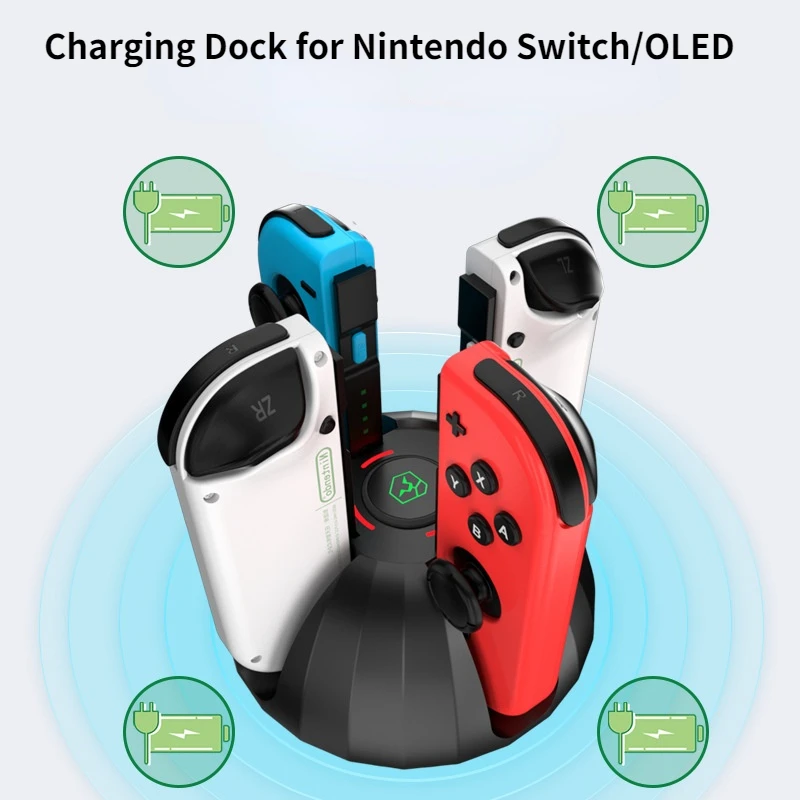 Зарядная док-станция Mooroer, совместимая с переключателем Nintendo для контроллера Joy Con/OLED, подставка для зарядного устройства
Зарядная док-станция Mooroer, совместимая с переключателем Nintendo для контроллера Joy Con/OLED, подставка для зарядного устройства