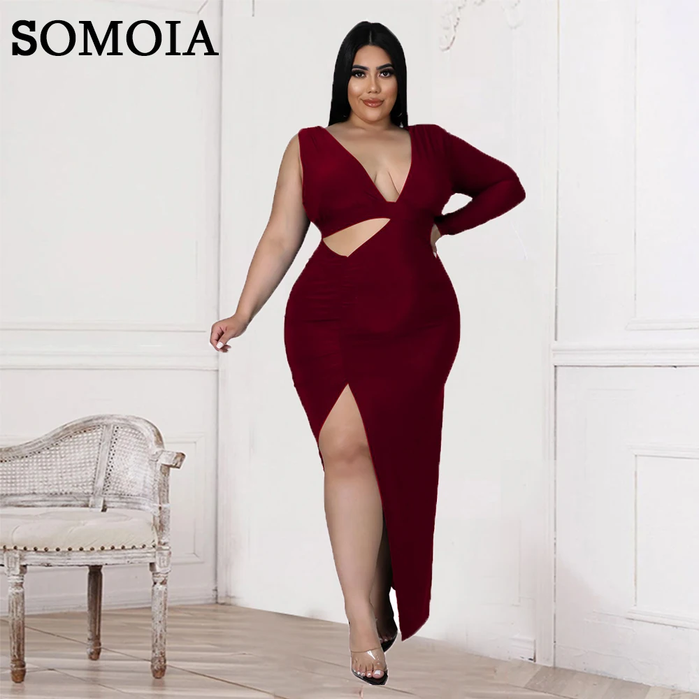 Plus Size Women's Clothing L-4XL Fashion Asymmetrical Long Dress Sexy One Shoulder Single Sleeve Maxi Dresses Elegant Promwear
Plus Size Women's Clothing L-4XL Fashion Asymmetrical Long Dress Sexy One Shoulder Single Sleeve Maxi Dresses Elegant Promwear