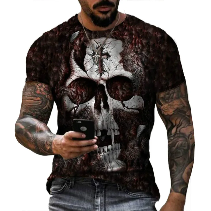 Skull 3D Printed T-shirt Men's Hip-hop Punk Rock Party Style Tops Comfortable Clothes Tee Summer Plus Size Sports Top
Skull 3D Printed T-shirt Men's Hip-hop Punk Rock Party Style Tops Comfortable Clothes Tee Summer Plus Size Sports Top