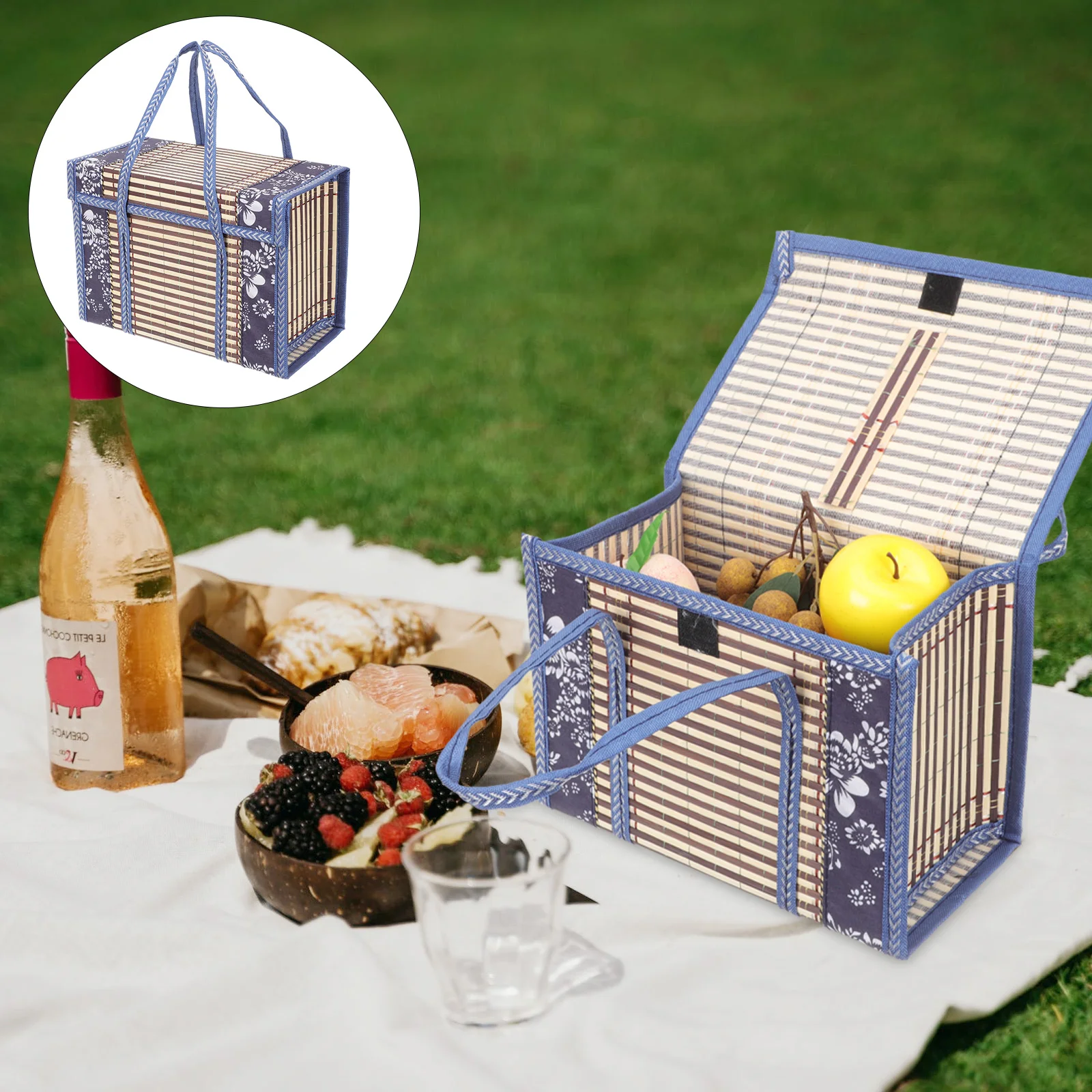 Handheld Portable Woven Portable Picnic Basket Woven Bag For Vegetables for Camping Home Kitchen
Handheld Portable Woven Portable Picnic Basket Woven Bag For Vegetables for Camping Home Kitchen