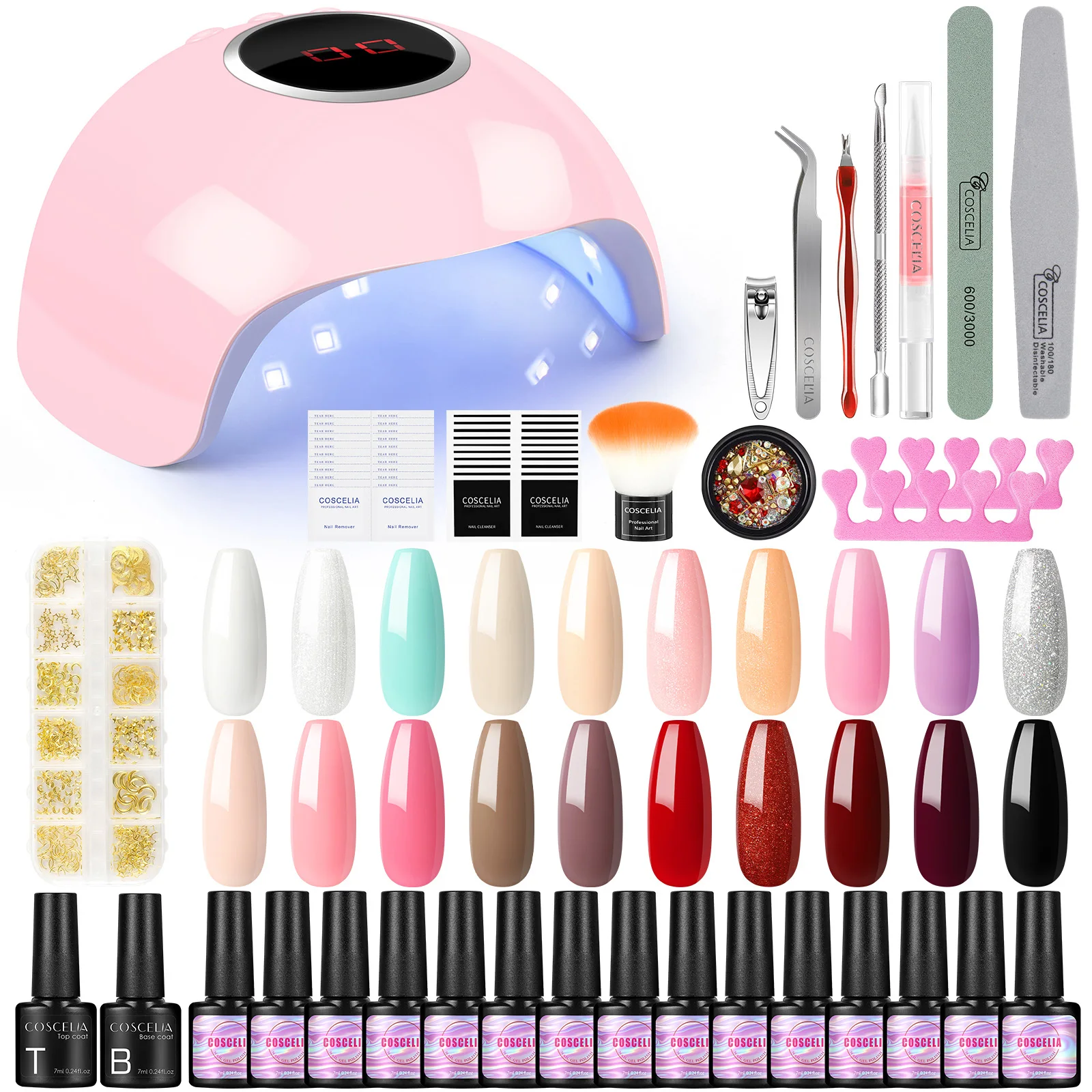 Nail Gel Polish Set Top Base Glitter Gel With UV LED Lamp Starter Kit Nail Art Design DIY Tools Soak Off Manicure
Nail Gel Polish Set Top Base Glitter Gel With UV LED Lamp Starter Kit Nail Art Design DIY Tools Soak Off Manicure