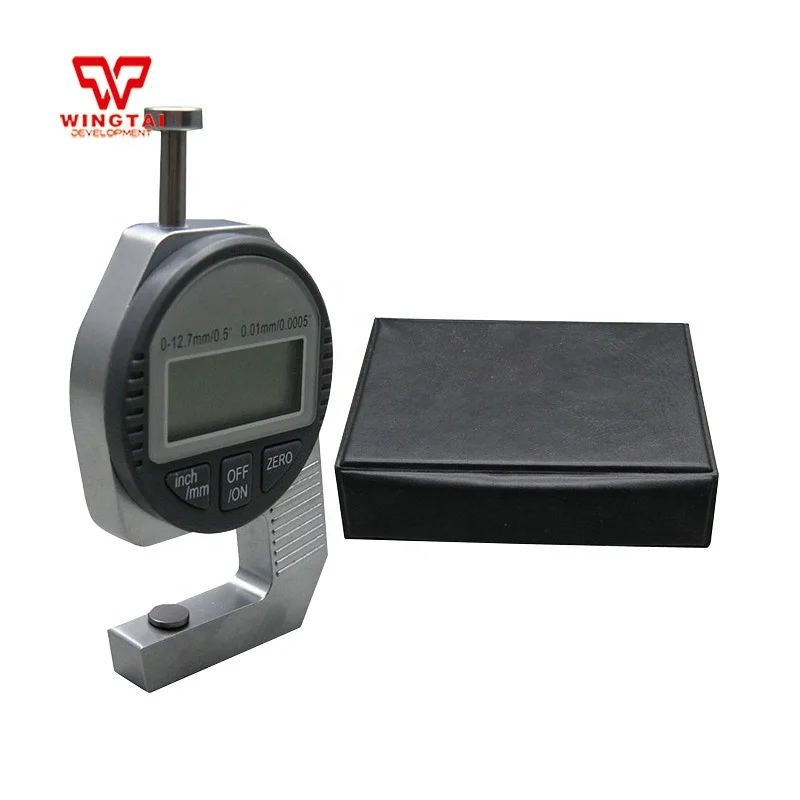 Electronic Digital Thickness Gauge 0-12.7MM 5'' Thickness Gauge Meter For Leather Plastic Film
Electronic Digital Thickness Gauge 0-12.7MM 5'' Thickness Gauge Meter For Leather Plastic Film