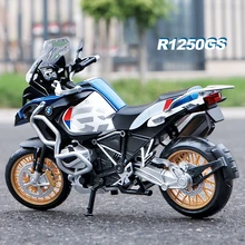 1:12 BMW R1250GS ADV Alloy Die Cast Motorcycle Model Toy Vehicle Collection Sound and Light Off Road Autocycle Toys Car