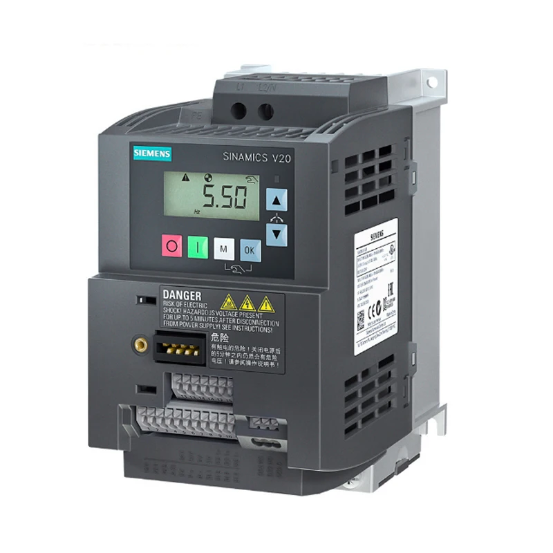 V20 inverter 1.1KW 220V no filter 6SL3210-5BB21-1UV1 driver Low pressure vfd industrial control
V20 inverter 1.1KW 220V no filter 6SL3210-5BB21-1UV1 driver Low pressure vfd industrial control