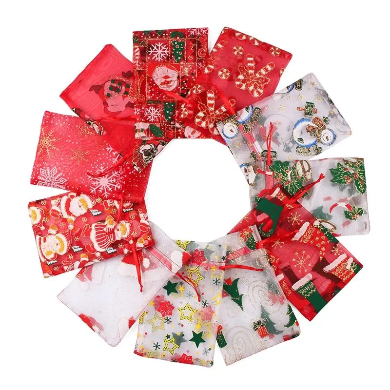 50pcs/Lot Christmas Eve Gold Stamping Print Chiffon Candy Bag Wedding Party Gift Bag Christmas Tree Window Decoration Bag
50pcs/Lot Christmas Eve Gold Stamping Print Chiffon Candy Bag Wedding Party Gift Bag Christmas Tree Window Decoration Bag