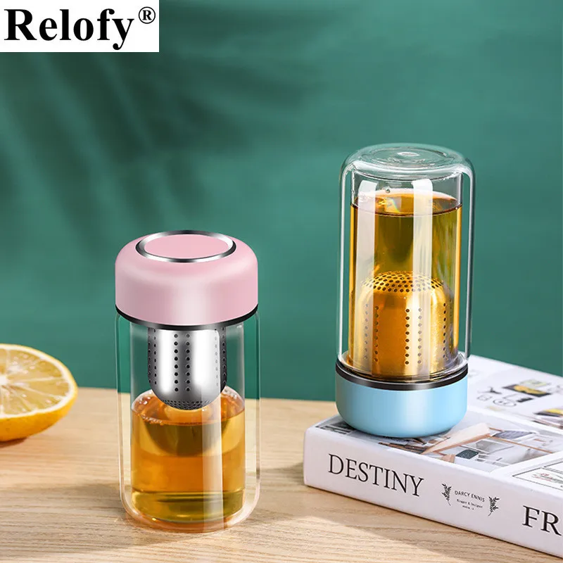 400ml Protable Glass Double Wall Leakproof Water Bottle Glass Tea Water Separation Cup Milk Coffee Drinking Bottles Drinkware
400ml Protable Glass Double Wall Leakproof Water Bottle Glass Tea Water Separation Cup Milk Coffee Drinking Bottles Drinkware