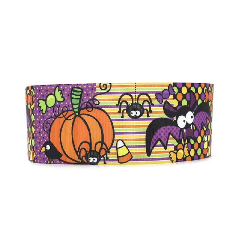 50yards Halloween Day Printed Grosgrain Ribbon FOE Ribbon DIY Hairbows Webbing Party Decoration Crafts Gift Box Wrapping
50yards Halloween Day Printed Grosgrain Ribbon FOE Ribbon DIY Hairbows Webbing Party Decoration Crafts Gift Box Wrapping