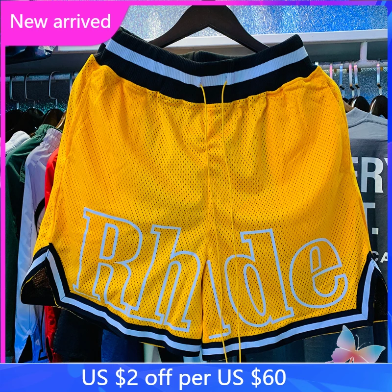 Summer High Quantity RHUDE Shorts High Street Print Letter Logo Drawstring Mesh Shorts
Summer High Quantity RHUDE Shorts High Street Print Letter Logo Drawstring Mesh Shorts