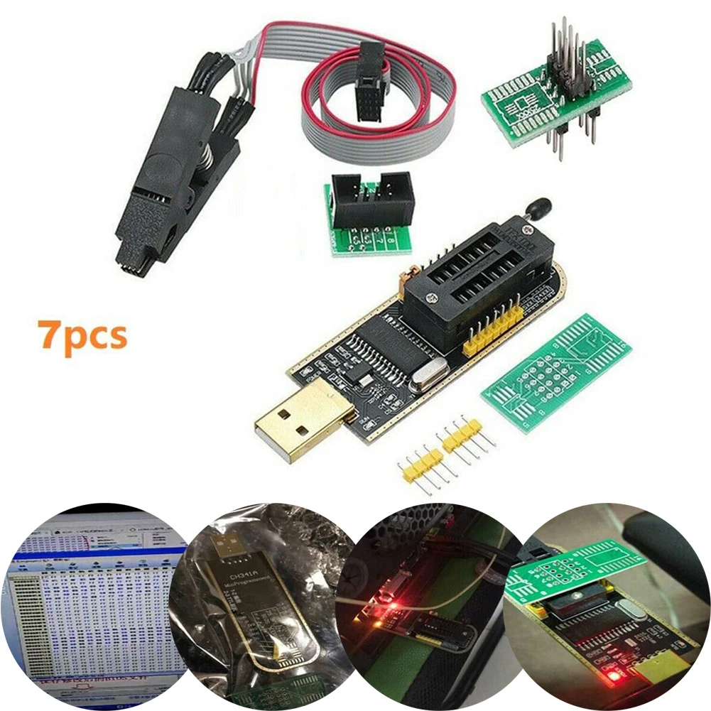 Test Clip Programming Module EEPROM Flash SOIC8 Test Clip USB.USB1.1 Communication 2-3mbit CH341A 24 25 Series
Test Clip Programming Module EEPROM Flash SOIC8 Test Clip USB.USB1.1 Communication 2-3mbit CH341A 24 25 Series