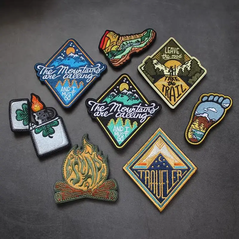 3D Embroidery Camping Series Mountain Sunrise Tai Chi Scenery Bottle Badge Morale DIY Jacket Patch Wolf Roar Armband
3D Embroidery Camping Series Mountain Sunrise Tai Chi Scenery Bottle Badge Morale DIY Jacket Patch Wolf Roar Armband
