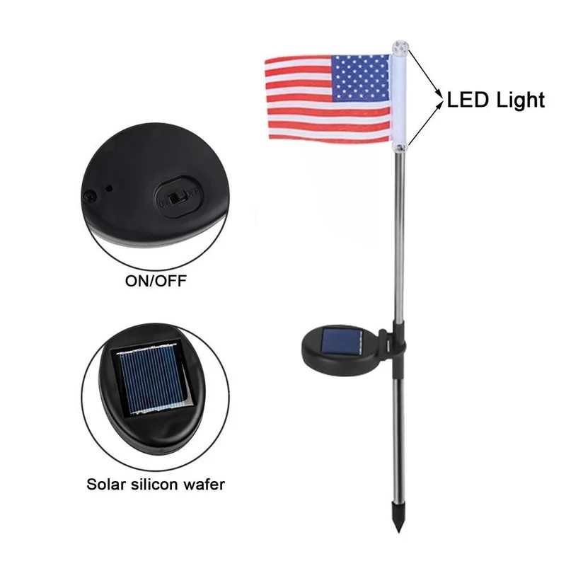 Solar Plug American Flag Light Outdoor Waterproof LED Lamp Outdoor Waterproof Solar Ground Lights Flag Garden Lawn Lights Decor
Solar Plug American Flag Light Outdoor Waterproof LED Lamp Outdoor Waterproof Solar Ground Lights Flag Garden Lawn Lights Decor