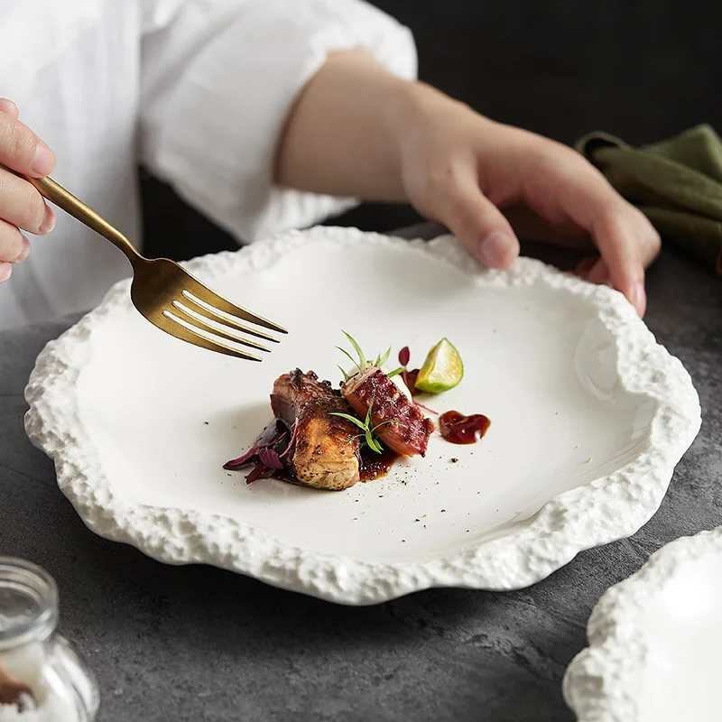 Hotel Tableware Ins Wind Swing Plate Rock Skirt Plates Dish Household Ceramic Flat Plate Shallow Dishes
Hotel Tableware Ins Wind Swing Plate Rock Skirt Plates Dish Household Ceramic Flat Plate Shallow Dishes