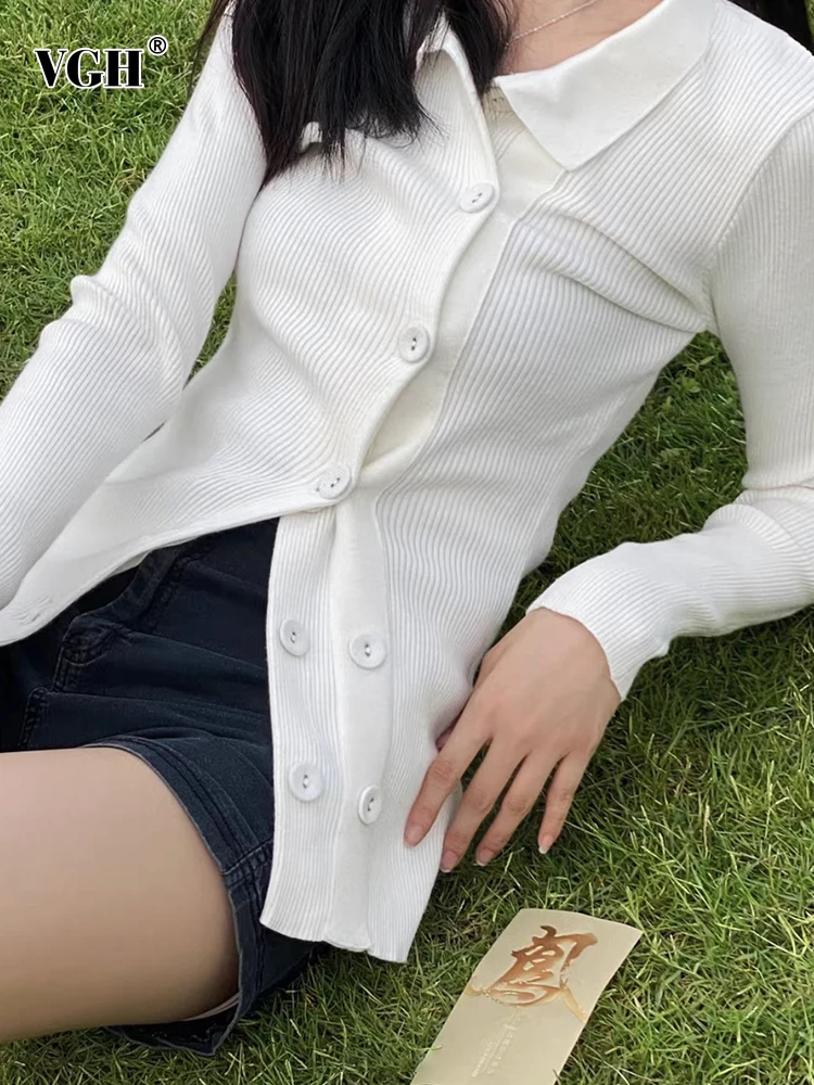VGH Slimming Knitting Sweater For Women V Neck Long Sleeve Single Breasted Solid Minimalist Open Stitch Female 2022 Spring Style
VGH Slimming Knitting Sweater For Women V Neck Long Sleeve Single Breasted Solid Minimalist Open Stitch Female 2022 Spring Style