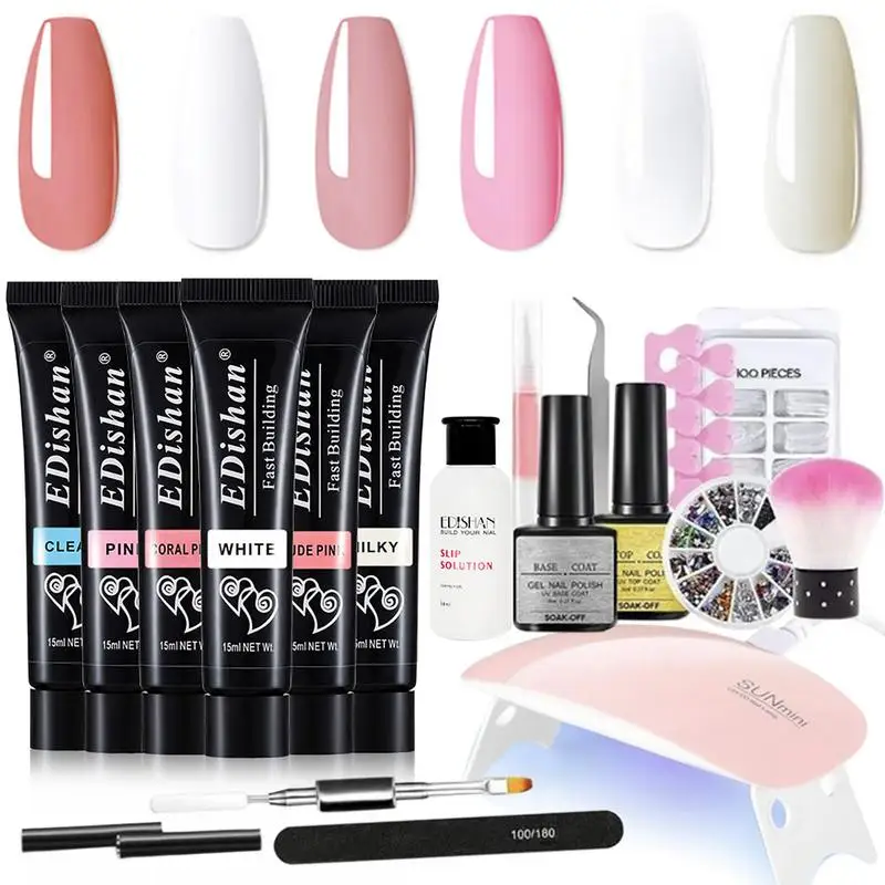 Nail Gel Set Safe Skin-friendly Extension Manicure Suit For Women Gel Nail Set For Beginners Natural And Lasting
Nail Gel Set Safe Skin-friendly Extension Manicure Suit For Women Gel Nail Set For Beginners Natural And Lasting