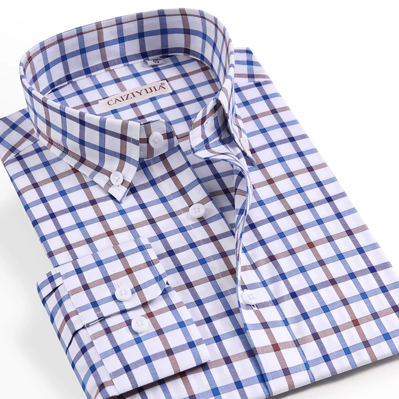 Men Dress Shirt 100% Cotton Checkered Button Down Collar Men Long Sleeve Plaid Business Formal Shirts Fashion Designer Shirt
Men Dress Shirt 100% Cotton Checkered Button Down Collar Men Long Sleeve Plaid Business Formal Shirts Fashion Designer Shirt