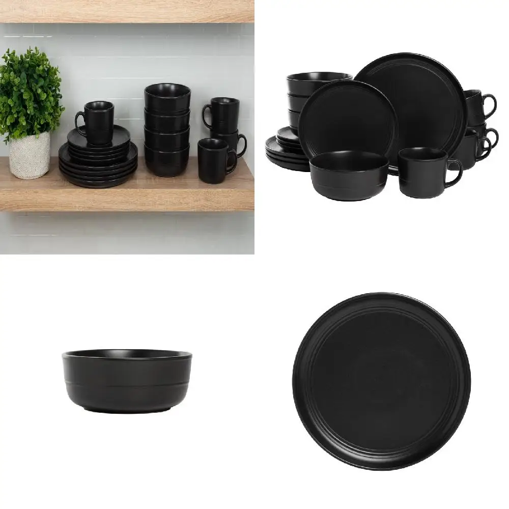 and Special Occasions. A Timeless 16-Piece Set of Luxurious, Elegant and Durable Matte Black Stoneware Dinnerware Perfect for E
and Special Occasions. A Timeless 16-Piece Set of Luxurious, Elegant and Durable Matte Black Stoneware Dinnerware Perfect for E