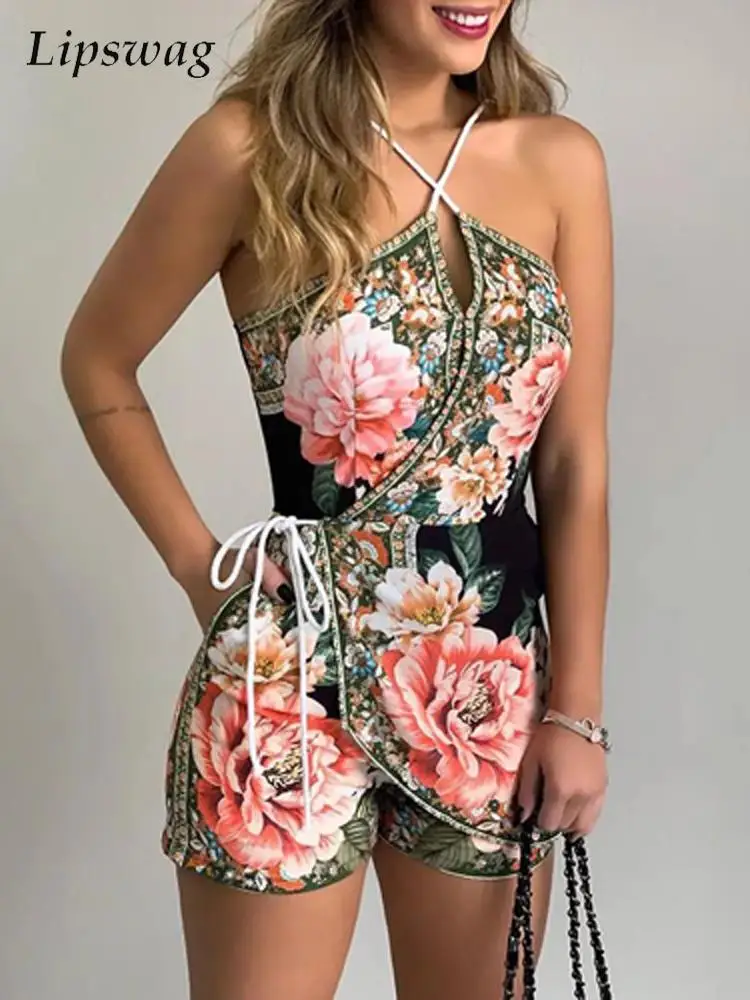 Женский комбинезон без рукавов, Облегающий комбинезон на молнии с открытой спиной и цветочным принтом, комбинезон в этническом ретро-стиле ... 
Женский комбинезон без рукавов, Облегающий комбинезон на молнии с открытой спиной и цветочным принтом, комбинезон в этническом ретро-стиле ...