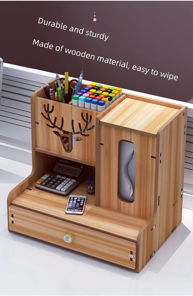 Desktop Organizing Box, Wooden Office Stationery StorageBox, Multi-Functional Korean Pen Holder
Desktop Organizing Box, Wooden Office Stationery StorageBox, Multi-Functional Korean Pen Holder