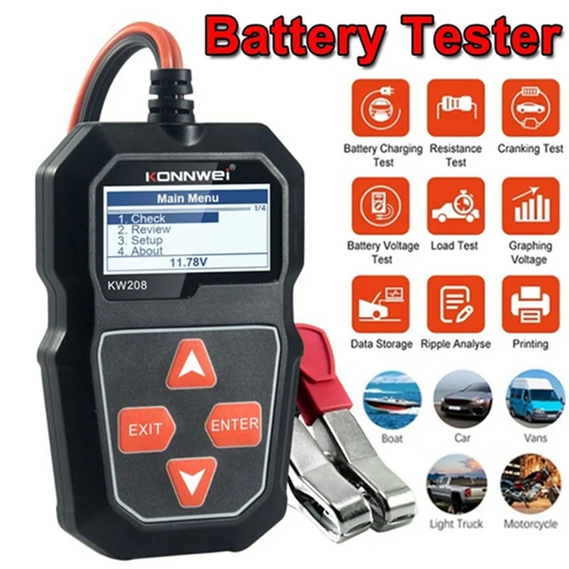Professional Car Battery Tester 12V Car Battery Analyzer Testing Tool Diagnostic Tool Battery Resistance Detector
Professional Car Battery Tester 12V Car Battery Analyzer Testing Tool Diagnostic Tool Battery Resistance Detector