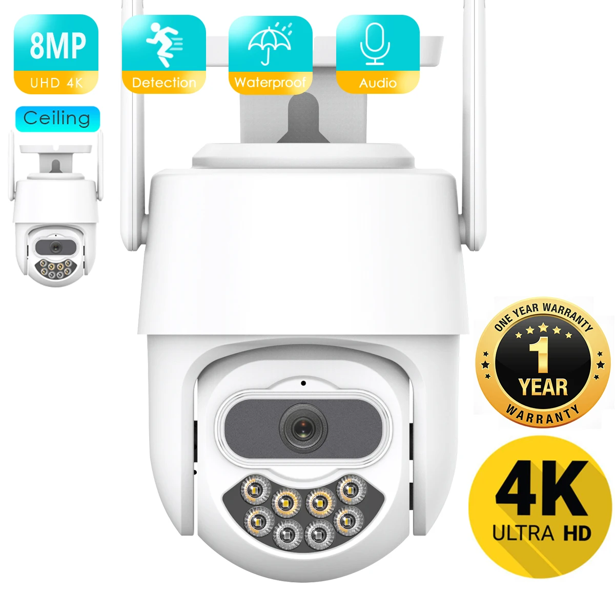 IP-камера BESDER, 4K, 8 Мп, 4 МП, PTZ, Wi-Fi камера видеонаблюдения Камера Hikvision Видеокарта ip camera Видеонаблюдение умный дом ip камера скрытая камера Фотоа...
IP-камера BESDER, 4K, 8 Мп, 4 МП, PTZ, Wi-Fi камера видеонаблюдения Камера Hikvision Видеокарта ip camera Видеонаблюдение умный дом ip камера скрытая камера Фотоа...