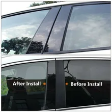 8Pcs for MG 5 GT 2021 2022 2023 Car Door Window Pillar Center Post Trim Stickers Black Auto Styling Accessories