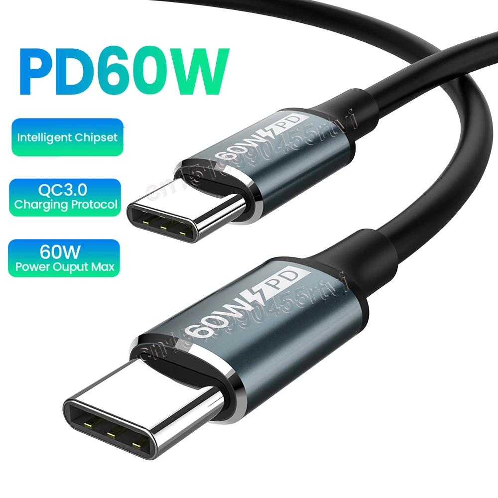 PD60W USB Type C to USB C Cable For Samsung S23 Xiaomi Huawei 3A QC4.0 3.0 Fast Charging Type-C Data Wire Cord for MacBook Pro
PD60W USB Type C to USB C Cable For Samsung S23 Xiaomi Huawei 3A QC4.0 3.0 Fast Charging Type-C Data Wire Cord for MacBook Pro