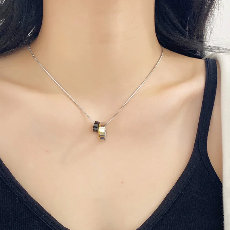 Titanium steel fastener ring necklace hip hop pendant men and women go with everything cool personality couple necklace
Titanium steel fastener ring necklace hip hop pendant men and women go with everything cool personality couple necklace