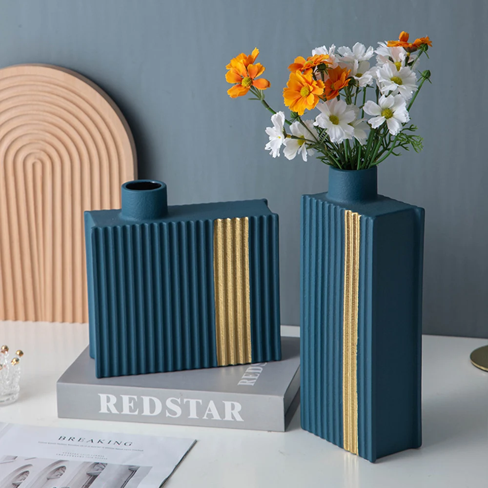 Ceramic Vase Dried Flowers for Decoration Nordic Home Decor Stripe Vase Flower Bottle Living Room Decor Accessories Gift for Mom
Ceramic Vase Dried Flowers for Decoration Nordic Home Decor Stripe Vase Flower Bottle Living Room Decor Accessories Gift for Mom