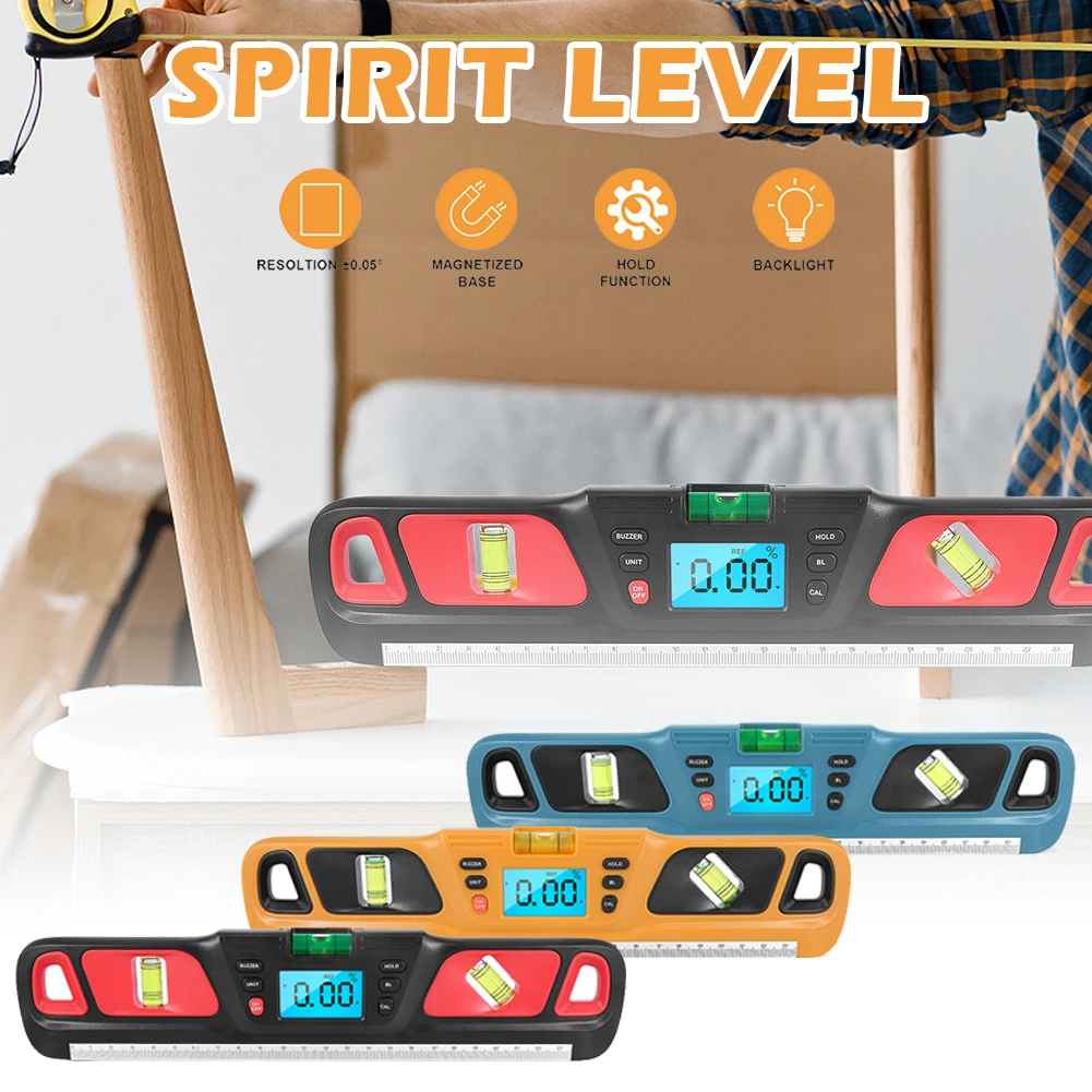 HW-200 Bubble Magnetic Suction LED Digital Level 0°/45°/90° Three Slope Measurement Automatic Calibration With Prompt Tone
HW-200 Bubble Magnetic Suction LED Digital Level 0°/45°/90° Three Slope Measurement Automatic Calibration With Prompt Tone