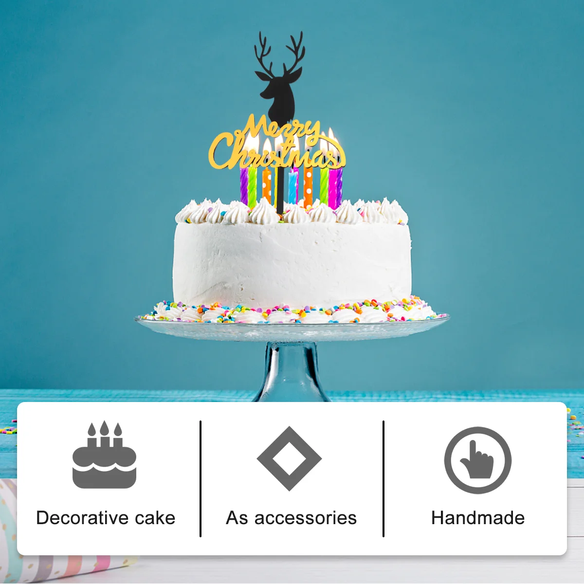 Christmascupcake Antler Toppers Picks Dessert Party Pick Decorationsanimal Ornament Merry Fondant Decorative Gliter Acrylic Deer
Christmascupcake Antler Toppers Picks Dessert Party Pick Decorationsanimal Ornament Merry Fondant Decorative Gliter Acrylic Deer