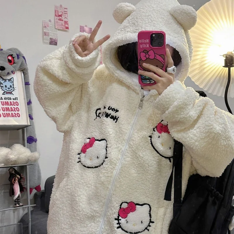 Флисовое пальто с вышивкой Hello Kitty, Женское пальто, бархатное утепленное милое пальто, пижама, плюшевый подарок на день рождения
Флисовое пальто с вышивкой Hello Kitty, Женское пальто, бархатное утепленное милое пальто, пижама, плюшевый подарок на день рождения