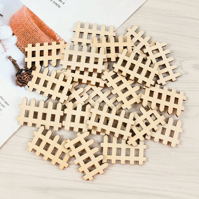 20/40pcs Unfinished Wooden Crafts Garden Fence DIY Mini Fence Ornament Blanks Wood House Decoration Supplies
20/40pcs Unfinished Wooden Crafts Garden Fence DIY Mini Fence Ornament Blanks Wood House Decoration Supplies