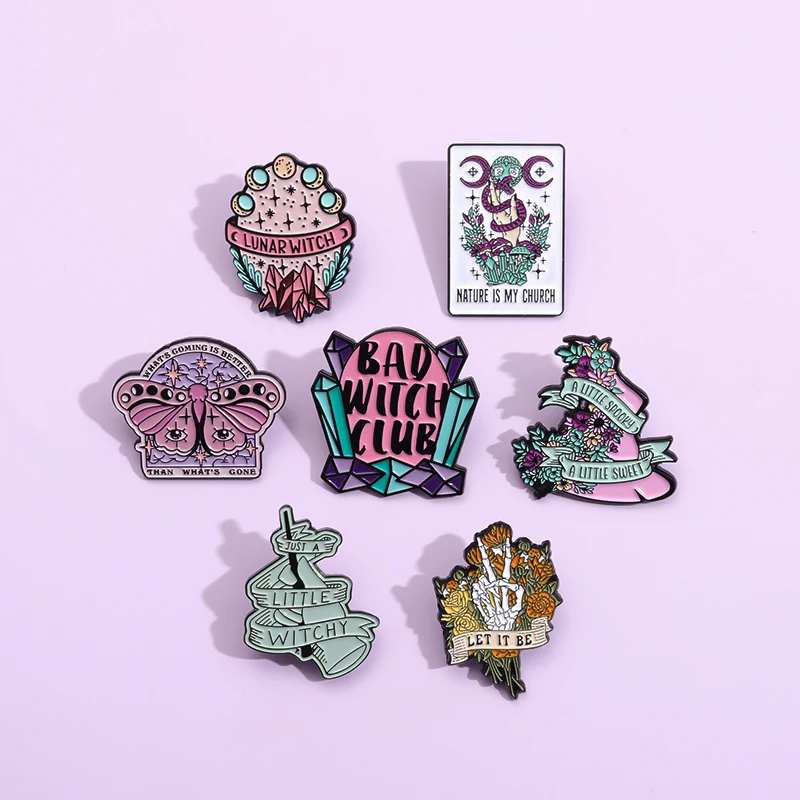 Bad Witch Club Enamel Pin Punk Gothic Butterfly Brooch Lapel Badges Shirt Collar Clothes Jewelry Metal Pin Gift for Kids Friends
Bad Witch Club Enamel Pin Punk Gothic Butterfly Brooch Lapel Badges Shirt Collar Clothes Jewelry Metal Pin Gift for Kids Friends