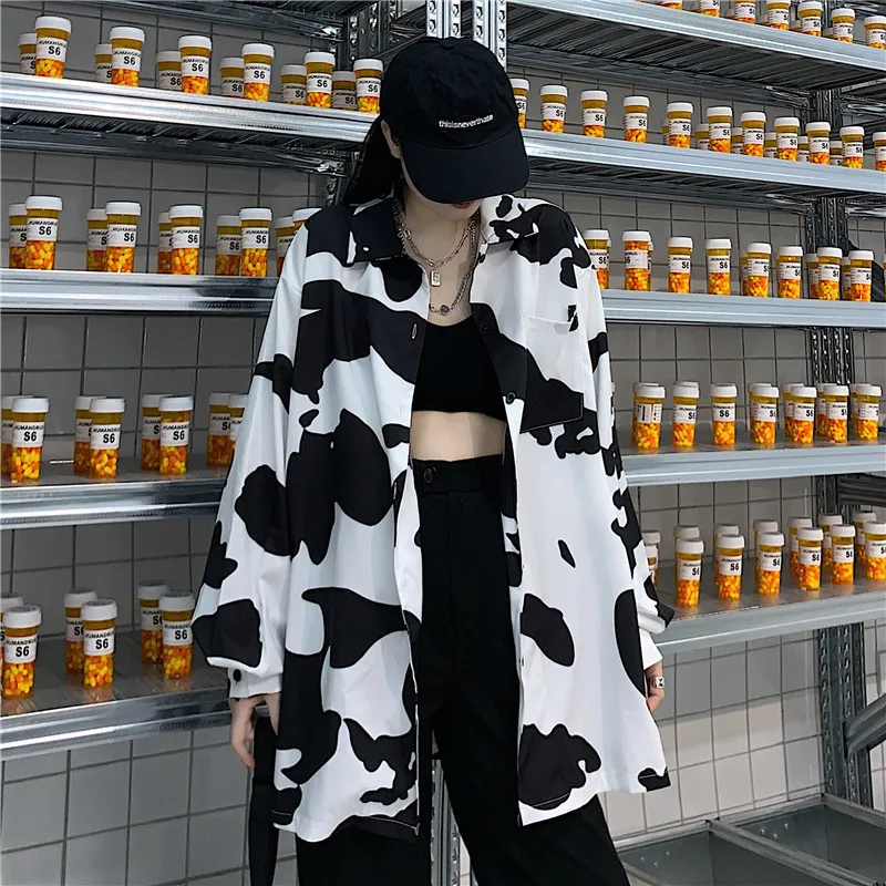 QNPQYX New Cow Print Shirts Women Blouses Korean Style Fashion Autumn Button Up Shirt Loose Long Sleeve Women Shirt Leisure Tops
QNPQYX New Cow Print Shirts Women Blouses Korean Style Fashion Autumn Button Up Shirt Loose Long Sleeve Women Shirt Leisure Tops
