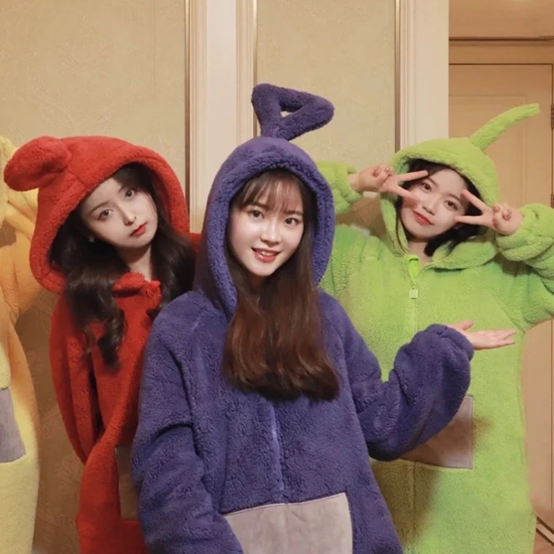 New Teletubbies Costume Adults Lala Tinky Winky Onesies Cosplay Christmas Pajamas Pyjamas Halloween Animal Sleepwear Jumpsuit
New Teletubbies Costume Adults Lala Tinky Winky Onesies Cosplay Christmas Pajamas Pyjamas Halloween Animal Sleepwear Jumpsuit