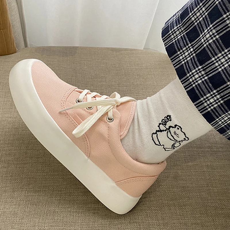 Woman Sneakers Vulcanized Canvas Shoes Spring Summer Classic Skateboard Platform Casual Shoes Women Loafers Thick-soled Flats
Woman Sneakers Vulcanized Canvas Shoes Spring Summer Classic Skateboard Platform Casual Shoes Women Loafers Thick-soled Flats