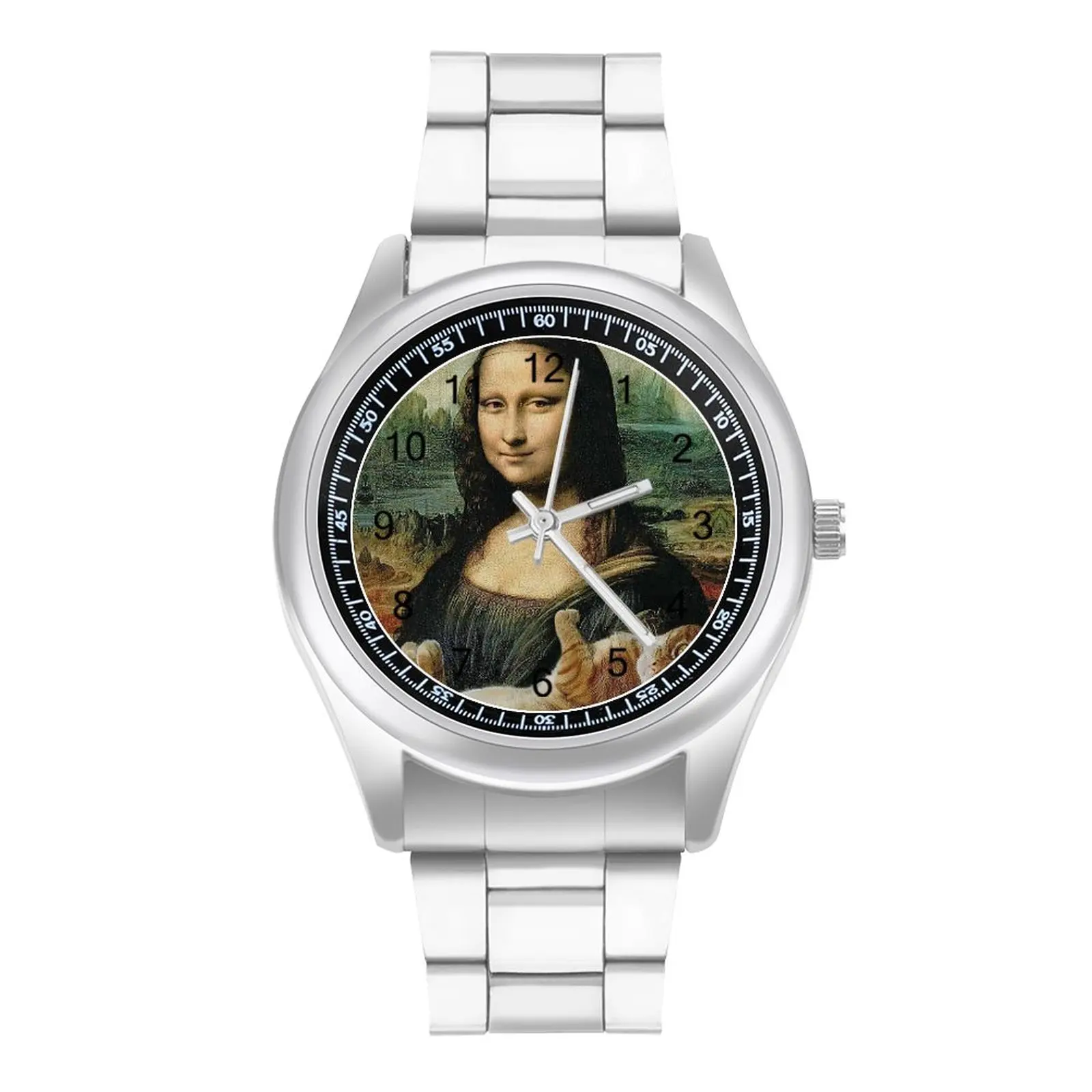 Mona Lisa Holding A Cat Crazy Cat Quartz Watch Dreamer Black Cat Wideband Original Wrist Watch Stainless Sport Design Wristwatch
Mona Lisa Holding A Cat Crazy Cat Quartz Watch Dreamer Black Cat Wideband Original Wrist Watch Stainless Sport Design Wristwatch