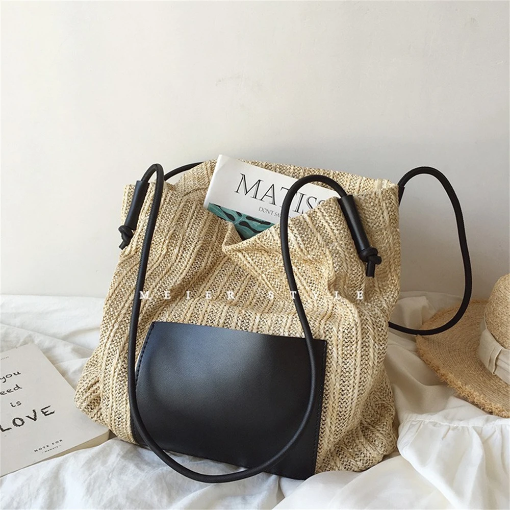 Woven Women's Tote Bag 2022 Summer Beach Straw Bohemian Tote Purses and Handbag Designer Lady Travel Shopping Bag
Woven Women's Tote Bag 2022 Summer Beach Straw Bohemian Tote Purses and Handbag Designer Lady Travel Shopping Bag