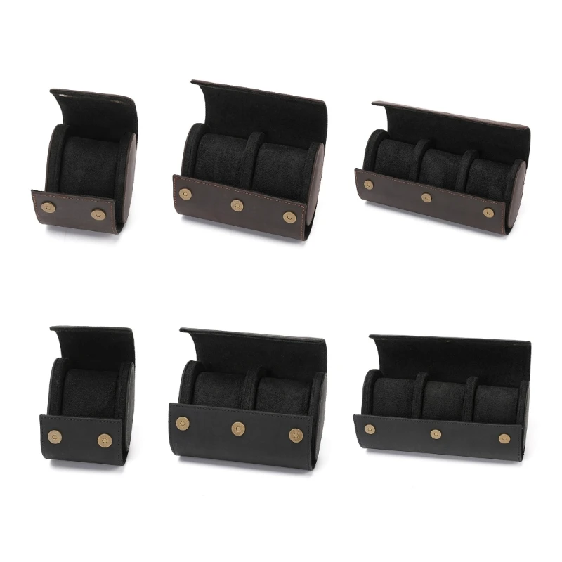 N58F Handmade Cowhide- Watch Rolls Box Travel Watch Roll with Velvets Wristwatch Holder Rings Display Cases for Men Adults
N58F Handmade Cowhide- Watch Rolls Box Travel Watch Roll with Velvets Wristwatch Holder Rings Display Cases for Men Adults