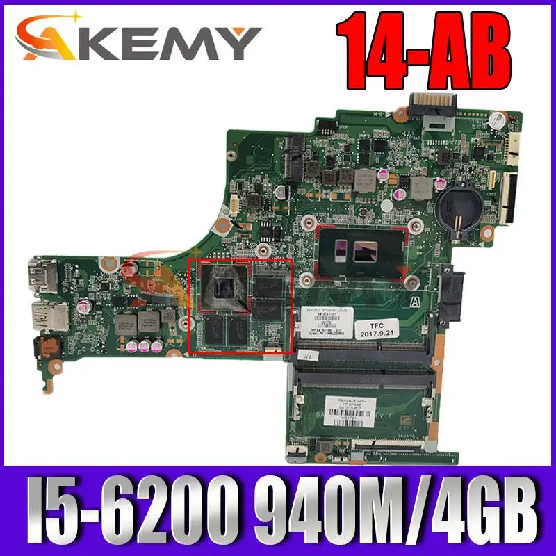 Материнская плата DAX1BDMB6F0 X1BD для ноутбука HP Pavilion 14-AB 810334-501 810334-601 810334-001 с процессором i5-6200U 940M/2 ГБ GPU
Материнская плата DAX1BDMB6F0 X1BD для ноутбука HP Pavilion 14-AB 810334-501 810334-601 810334-001 с процессором i5-6200U 940M/2 ГБ GPU