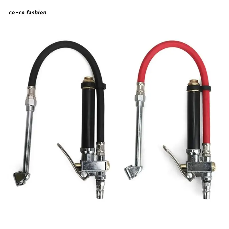 517B Commercial Grade Dual Head Tire Inflator Gauge with Air Hose Bayonet Style Tire Inflator Gauge Heavy Duty
517B Commercial Grade Dual Head Tire Inflator Gauge with Air Hose Bayonet Style Tire Inflator Gauge Heavy Duty