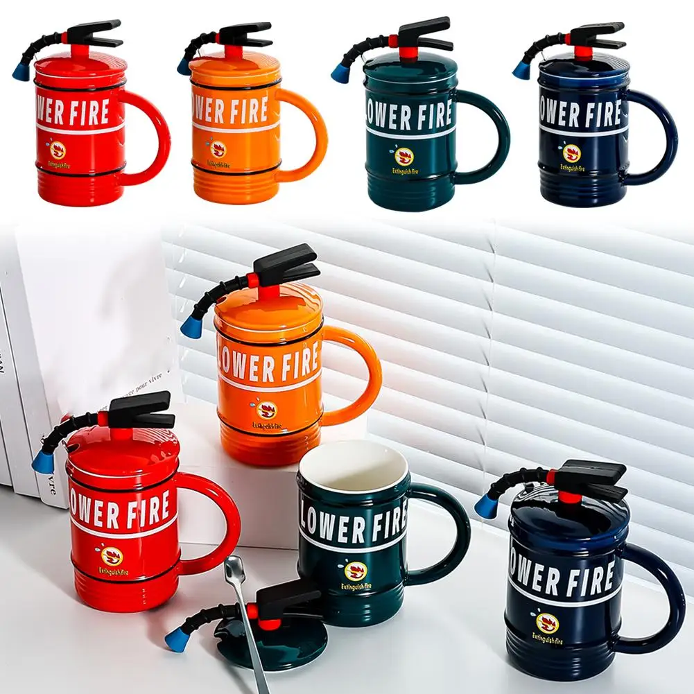 Creative Fire Extinguisher Shaped Mug Home Office Coffee Mug With Lid Personalized Ceramic Drinking Mug For Fireman's Gift K0R7
Creative Fire Extinguisher Shaped Mug Home Office Coffee Mug With Lid Personalized Ceramic Drinking Mug For Fireman's Gift K0R7